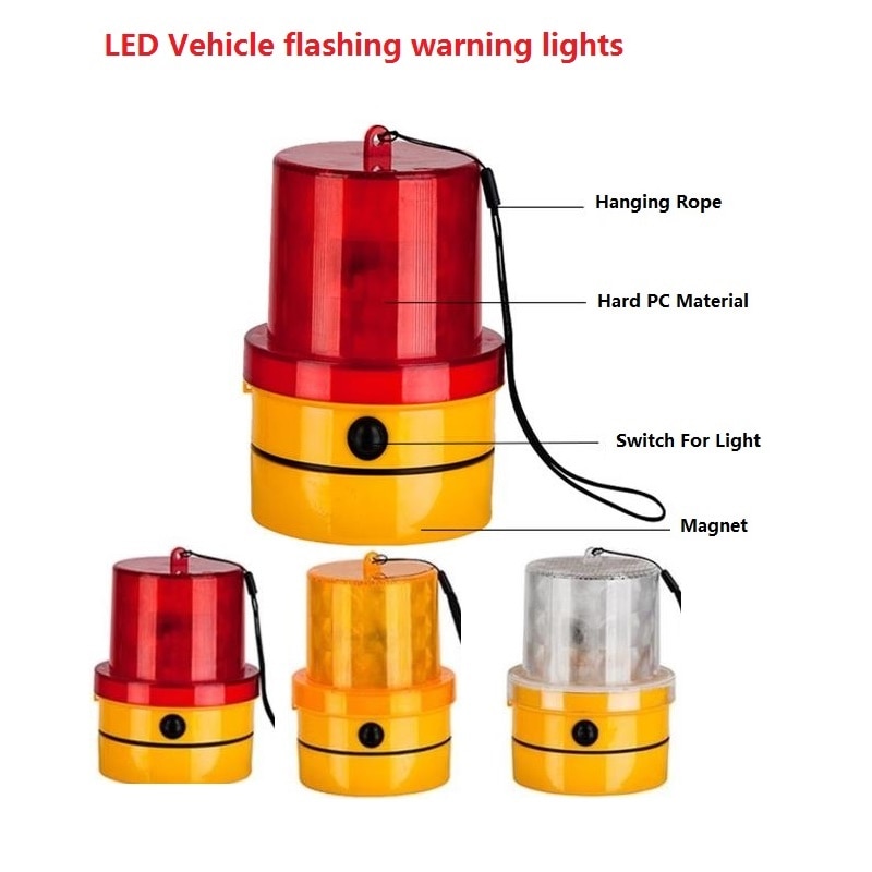 Batterij Stijl Led Voertuig Knipperende Waarschuwingslichten Road Verkeer Auto Emergency Signal Indicator Light