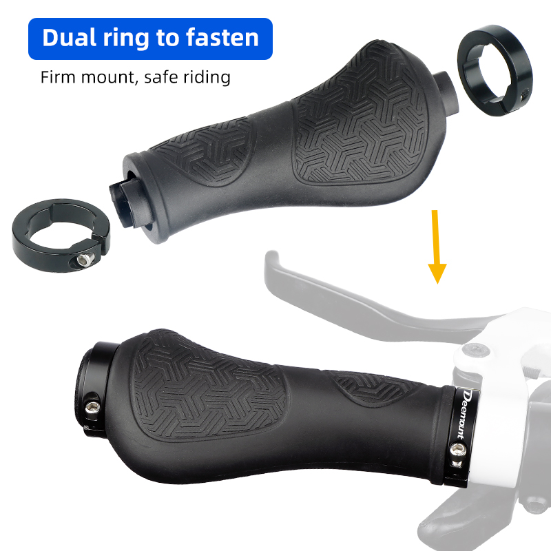 Dual Ring sperren Lange Kurze Lenkergriffe Stromlinienförmige MTB Klappfahrrad Twist Schalthebel Handauflage Rolle Gummigehäbenutzen Mantel