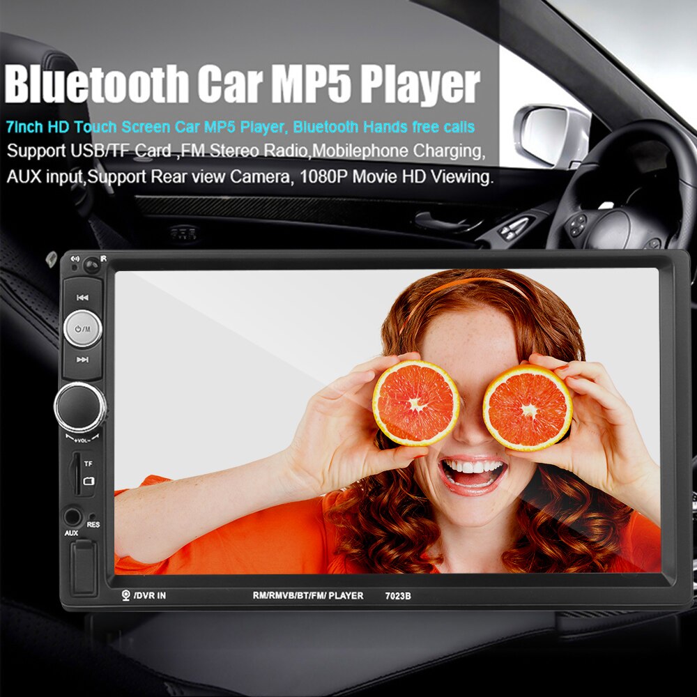 7" HD Car Radio MP5 Player - 2DIN Touchscreen Bluetooth USB TF FM with Camera Remote