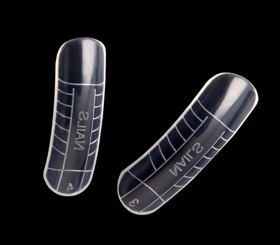 Shellhard 120 Stks/doos Professionele Clear Dual Systeem Nail Forms Vinger Extension 12 Maten Nail Forms Mold Model Valse Nail Tips