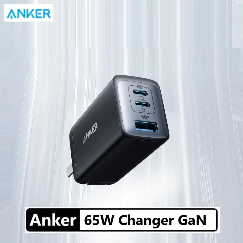 Anker Nano Ii 65W Drie-Poort Lader Gan Snel Opladen Dual USB-C Enl Usb For A Iphone 12/12 Mini/12 Pro Max, pixel 4/3, Ipad (A2667)