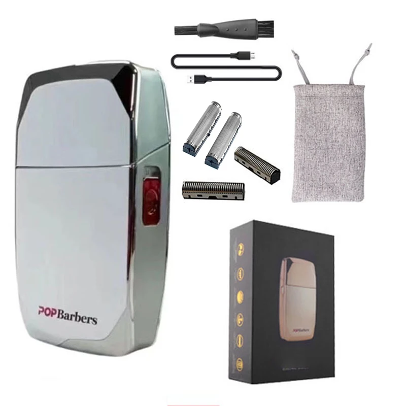 Pop Kappers Professionele P600 Olie Hoofd Vergeldende Elektrische Tondeuse 0MM Snijkop Elektrisch Scheerapparaat 9000 RPM Tondeuse: Sky Blue