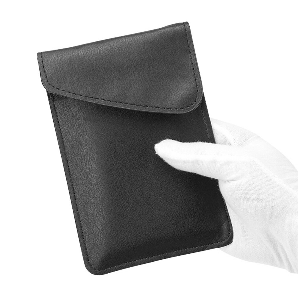 Pu skinn svart interiør signal blokkerer faraday bag skjold lommebok veske med rfid bilnøkkel mobiltelefon bærbar svindelbeskyttelse