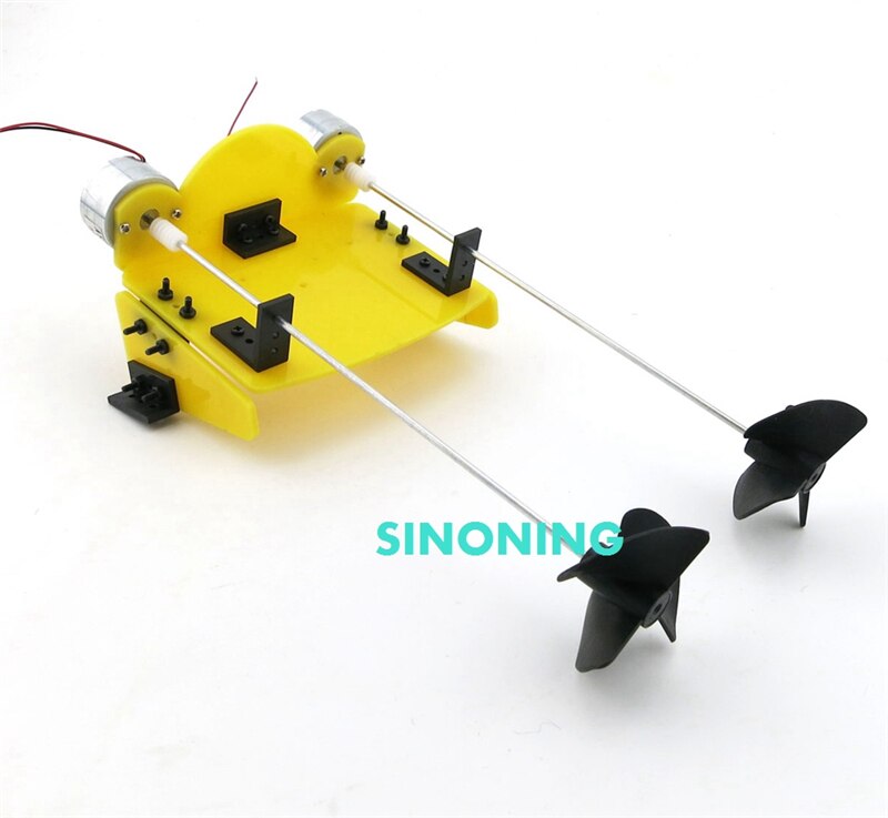 DIY handgemaakte accessoires boot kit elektrische twee motor propeller power gedreven voor Afstandsbediening Boot