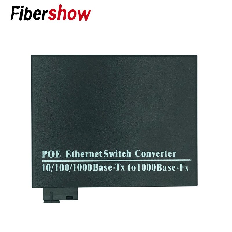 POE Switch 1 SC 4 RJ45 fiber connector to 4 10/100/1000M ethernet ports 5 port media converter