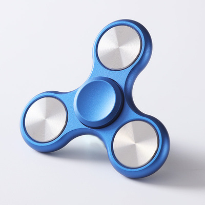 Aluminium Vingertop Gyro Rvs Vinger Gyro Magic Stress Roterende Fidget Spinner Kinetische Speelgoed Volwassen Speelgoed: Blue