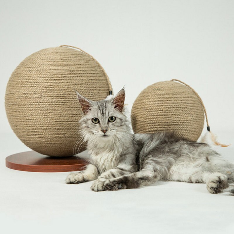 Katt skrape ball kaktus katt skrape ball, kaktus ball katt leke morsomt kjæledyr interaktivt leke skrape ball flott