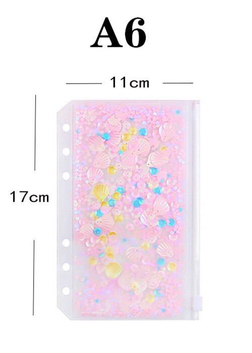 A6 / A5 plastic waterproof mesh zipper bag double-layer paper document bill zipper bag pencil bag: A6