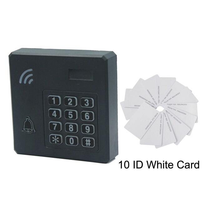 IP67 Waterproof RFID 125Khz/13.56Mhz ID IC Access Control Reader Entry Access Control Keyboard Wiegand 26 34 Reader: ID AC 10 card