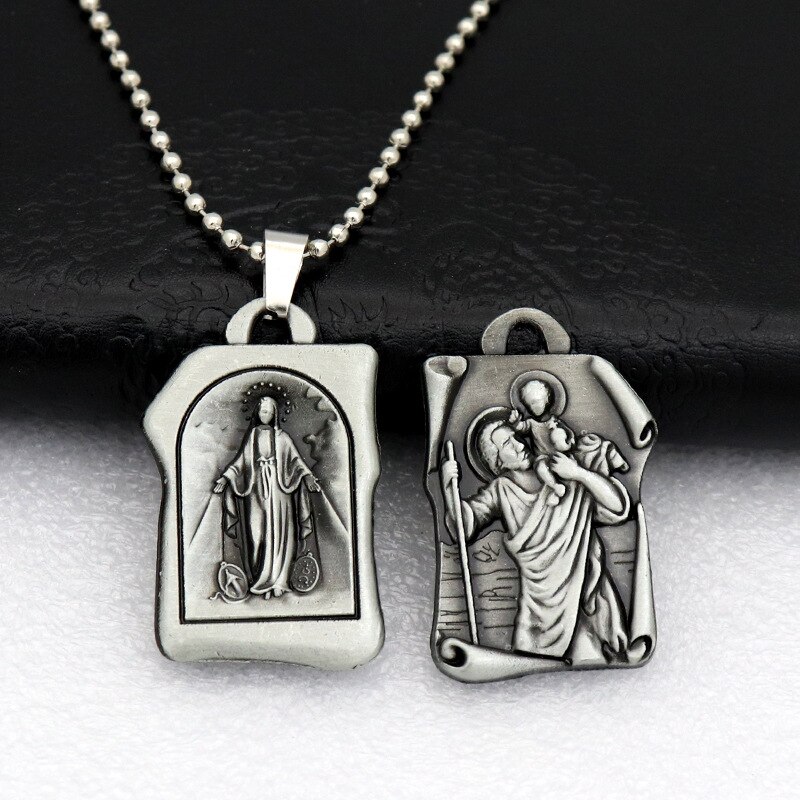 Katholieke Christus Jezus Saint Quito Gezegend Retro Driver Master Guard Ketting Sieraden Hanger Sleutelhanger Hanger: A