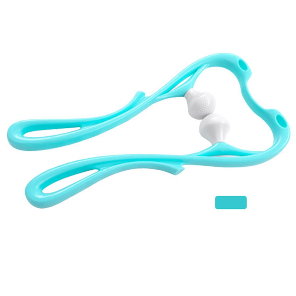 Neck Massager, Shoulder Relaxer Handheld Self Muscle Massage - Lightweight &amp; Portable,with Massage Point for Muscle Relax: Blue