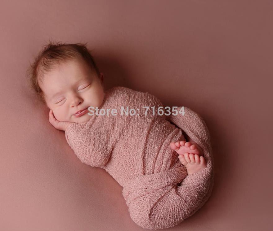 5 stuks/partij Stretch Gebreide Rayon Wrap Pasgeboren Baby Fotografie Props Stretch Wrap 40 cm x 150 cm 28 Kleuren