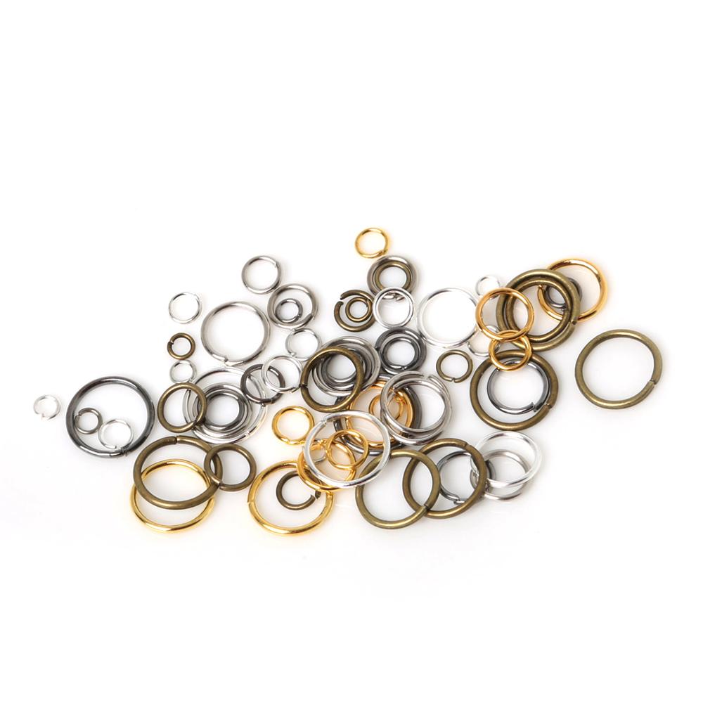 3 4 5 6 7 8 10 mm Gold Silver Color Open Jump Rings Split Rings Connectors For DIY Jewelry Making Bracelet Findings