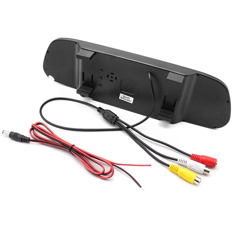 5 pouces couleur numérique TFT 800x480 LCD voiture miroir moniteur 2 entrée vidéo pour caméra de vue arrière système d'assistance au stationnement