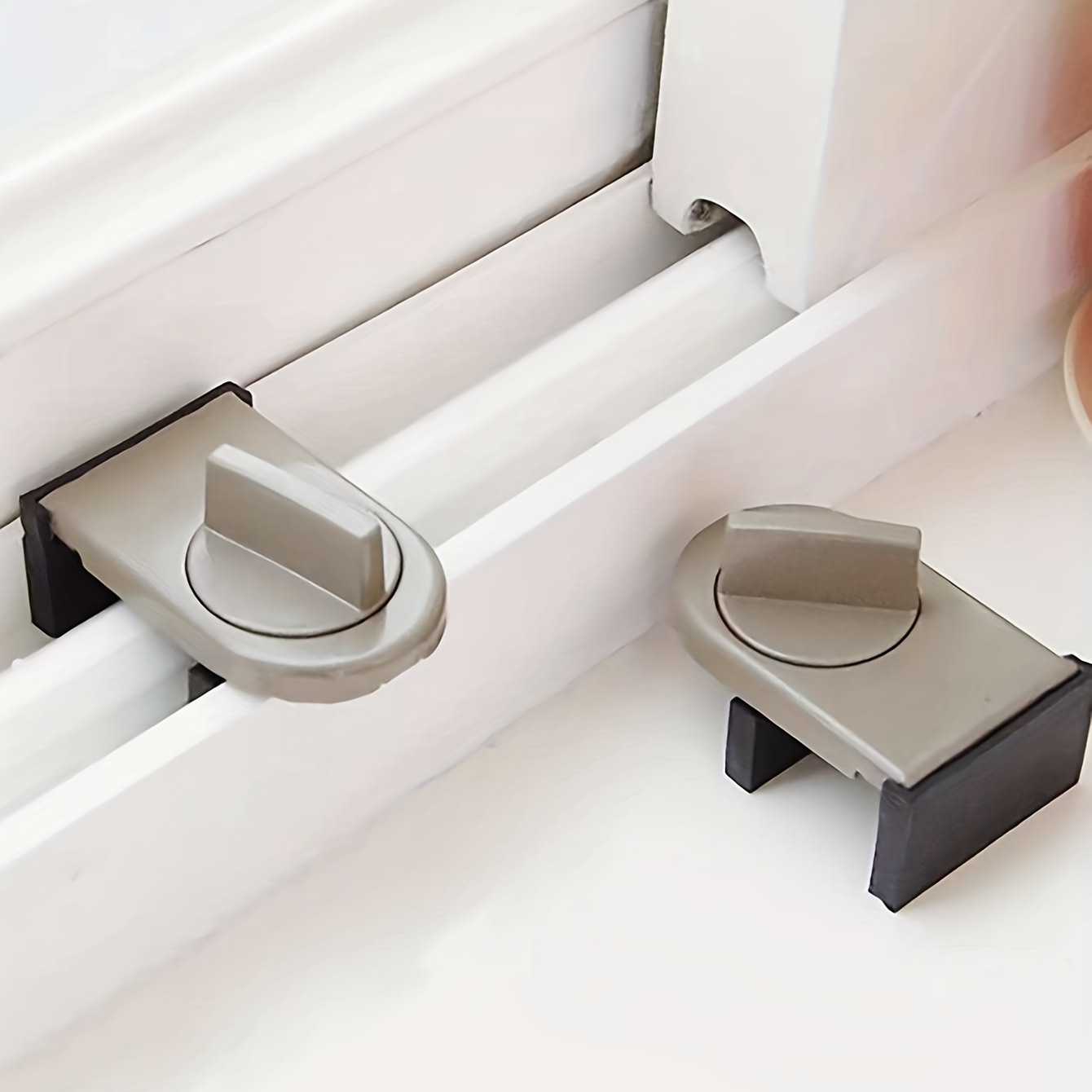 Bouchon de ceinture coulissante, sangles de verrouillage d'armoire, sécurité de porte, antivol, fenêtre, portes coulissantes, sécurité pour bébés et enfants, 1/2 pièces