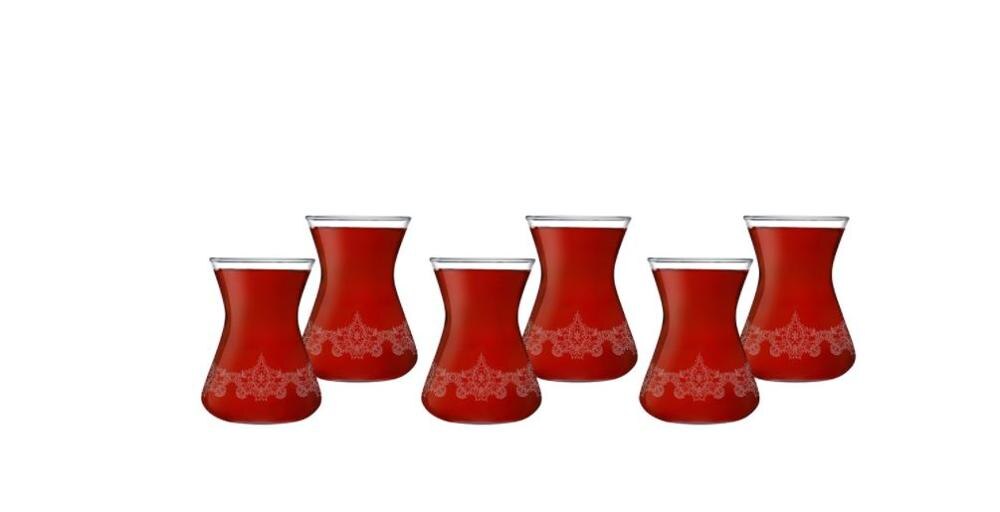 Tasse à thé turque verre thé Pando verre 6 pièces verres à thé 125 Ml Transparent turc service à thé ensemble de tasse à thé fabriqué en turquie