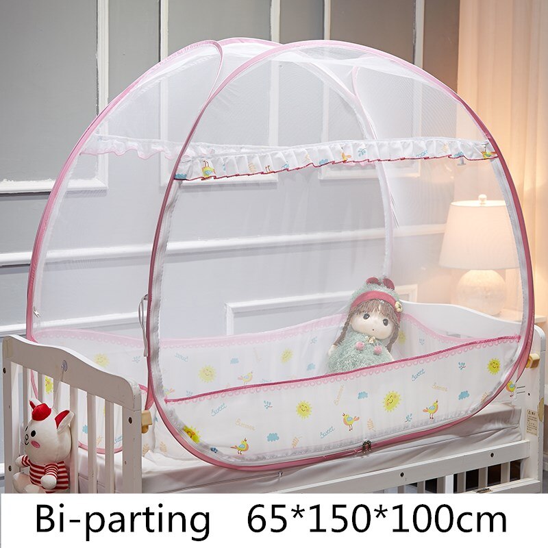 Draagbare Babybedje Klamboe Kinderbedje Anti-Mosquito Tent Mongoolse Yurts Kinderen Klamboe Vouwen Camping: YGfen 65x150x100cm