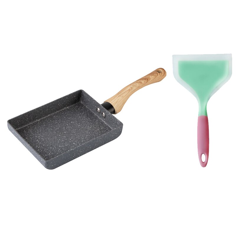 Egg Omelette Pan,7Inch X5Inch Non-Stick Pan with Anti Scalding Handle,Gas Stove&Induction Hob Compatible: Grey