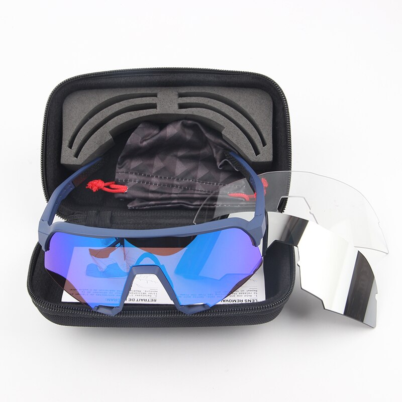 S3 Cycling sunglasses peter sagan Sports Bike Cycling Goggles Sunglasses UV400 Eyewear 3Lens bike accessories: S3blue blue