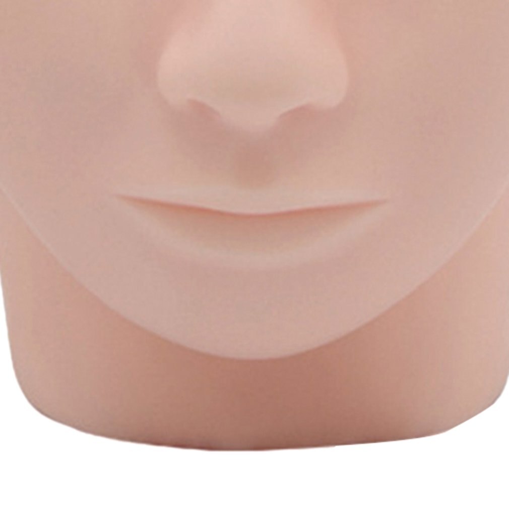 Mannequin Flat Head For Eyelash Grafted Training Practice Head Silicone Eyelashes Extension Practice Model