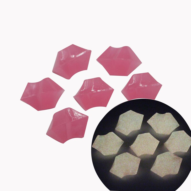 50Pcs Glow In The Dark Tuin Steentjes Glow Stones Rocks Voor Loopbruggen Tuinpad Patio Gazon Yard Decor Lichtgevende stenen Jardin: Pink