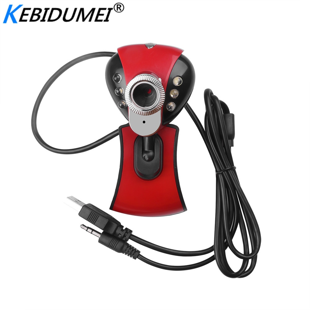 Kebidumei USB 2.0 PC Camera 50.0M HD Webcam 6 LED Webcam met MICROFOON voor Computer Laptop