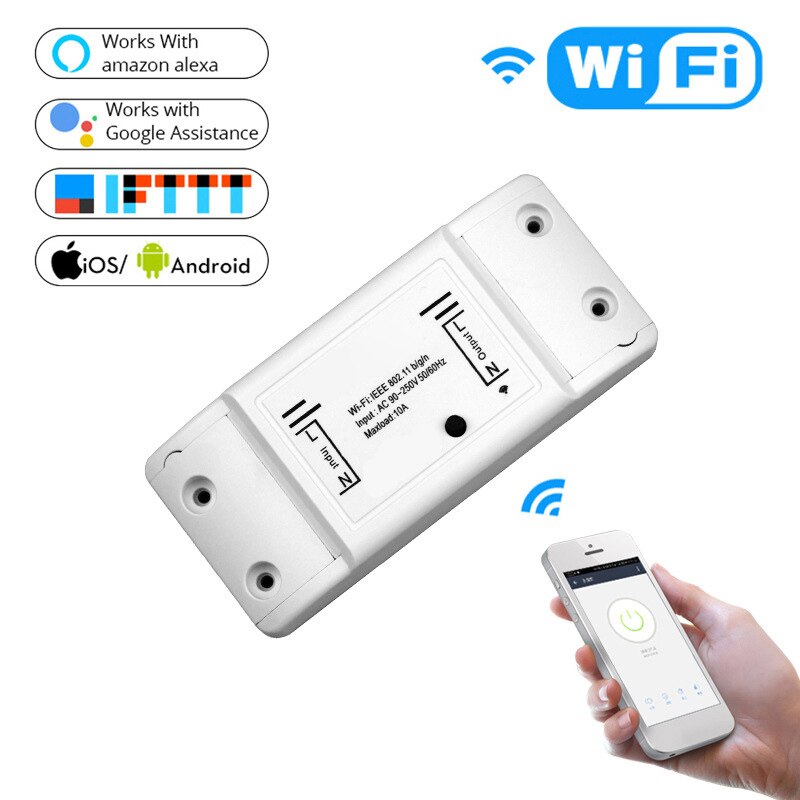 DIY WiFi Smart Light Switch Universal Breaker Timer Wireless Remote Control Controller Works With Alexa Home *