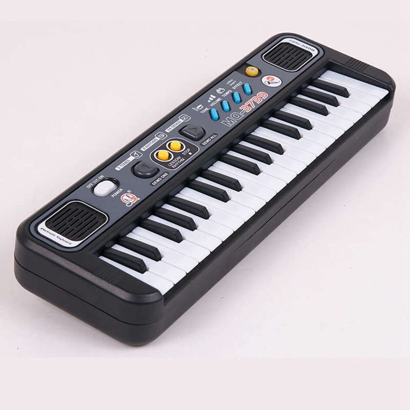 Mini pianoforte elettronico multifunzionale con microfono Abs bambini portatile 37 tasti musica digitale tastiera elettrica regalo