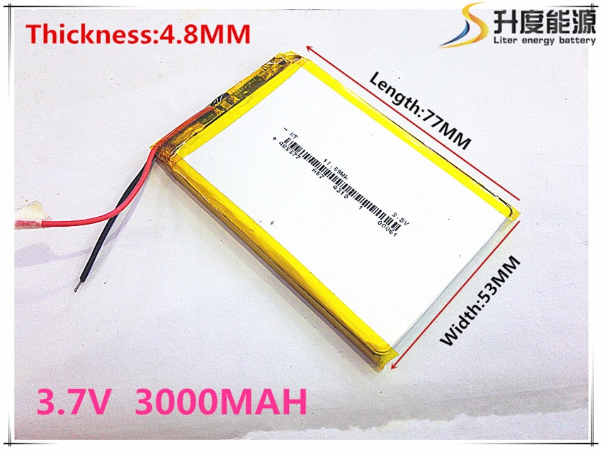 Grootte 485377 3.7 V 3000 mah lithium-polymeer Batterij Met Bescherming Boord Voor GPS Tablet PC Digitale Producten
