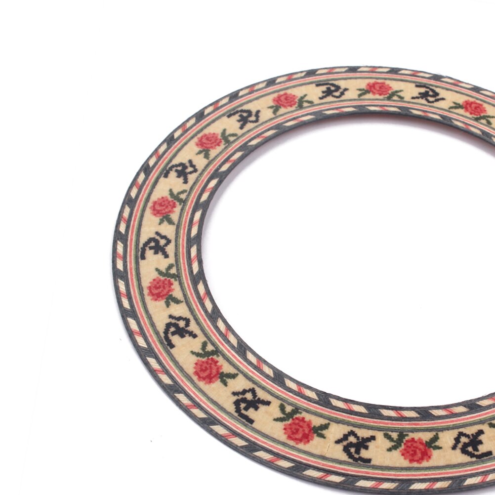 Guitar roset tilbehør akustisk guitar lydhul soundhole rosette træ guitar dele tilbehør gxb 03 ( brun)