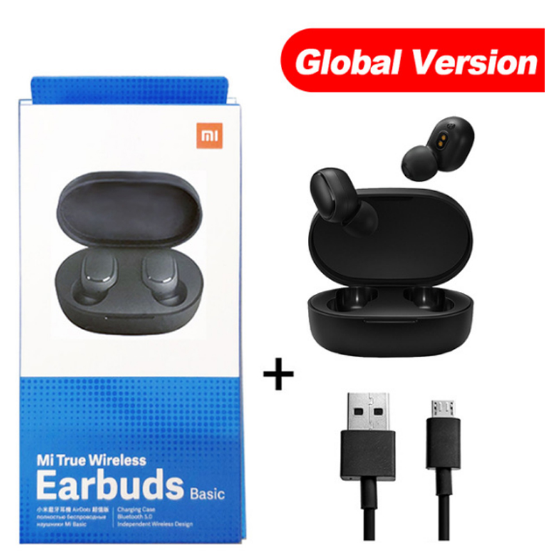 Original Xiaomi Redmi Airdots Xiaomi Wireless earphone Voice control Bluetooth 5.0 Noise reduction Tap Control in stock