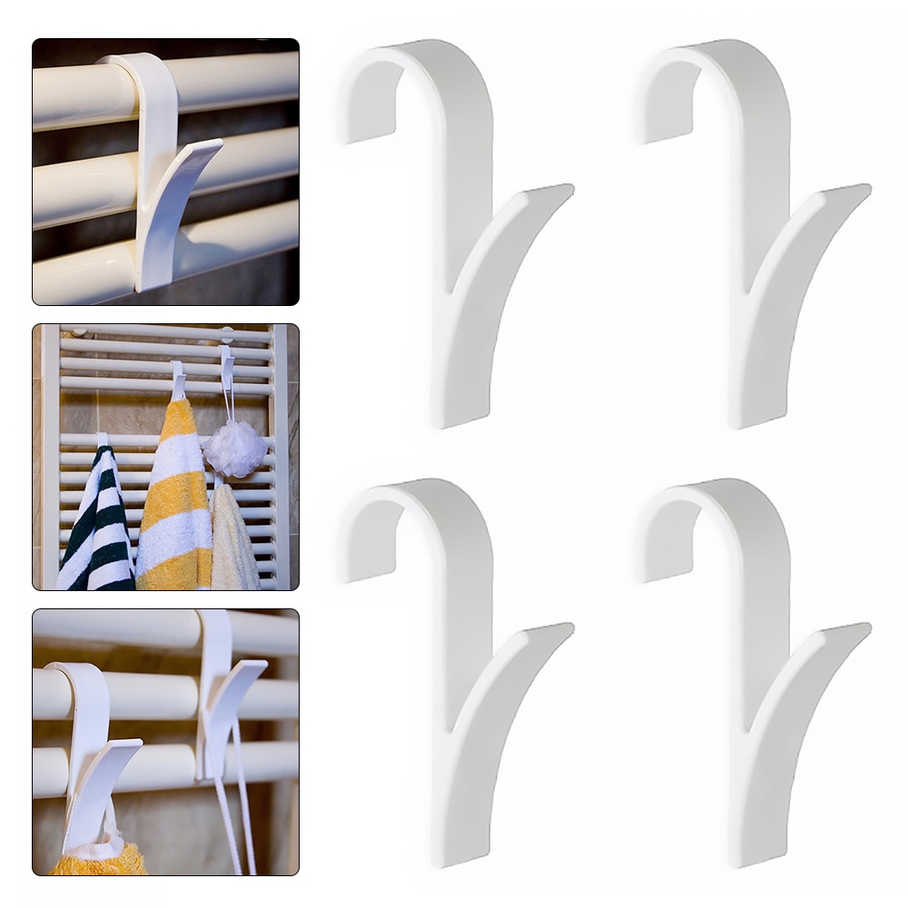 Colgador de 1/4/6 Uds de gran para radiador de toallas con calefacción, gancho de baño, colgador de ropa, percha Plegable para bufandas, toallero de baño