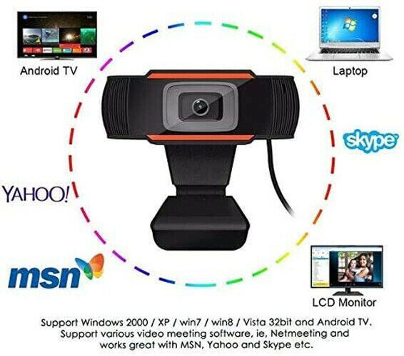 Ufficio HD 1280X720 Camera Web Cam Macchina Fotografica del USB Webcam Con Microfono Per PC Del Computer Portatile