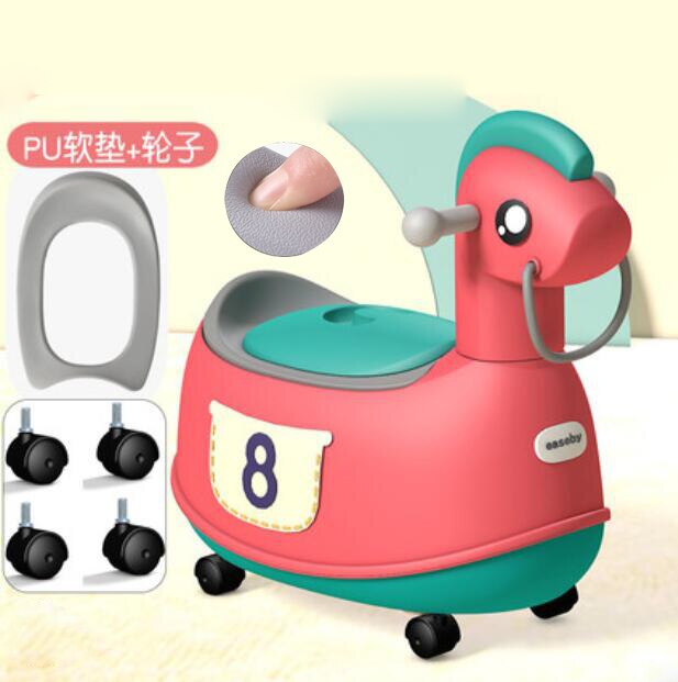 3 Colors Children's Potty soft Baby Potty Training Seat kids toilet potty chair: PU red
