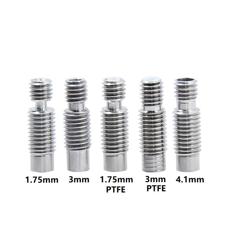 mega 10 pz 5 pz E3D V6 gola HeatBreak M7 M6 filetto stampante 3D parte per 1.75 3mm con PTFE tubo di alimentazione tubo estrusore Hotend: 1.75mm / 5pezzi V6 Throats