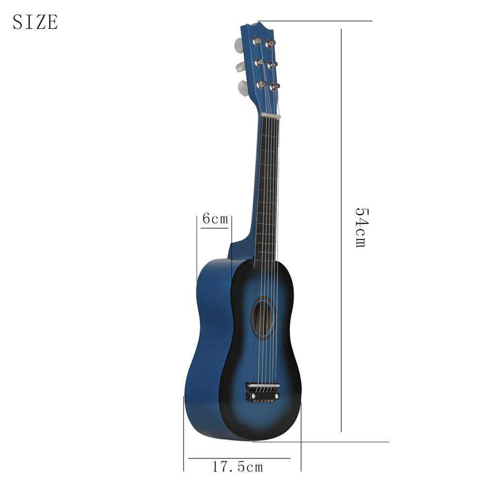 Mini ukelele de 21 pulgadas, guitarra de 6 cuerdas, juguete ligero para niños principiantes, instrumento Musical portátil, elementos musicales