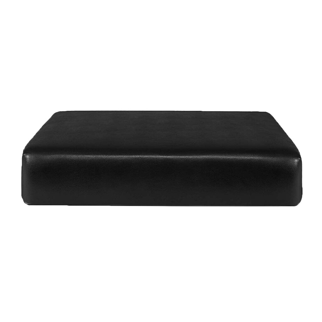 Vandtæt pu læder stretch spandex slipcover protector cover erstatning til sofapude anti-slip: Sort 1 pers