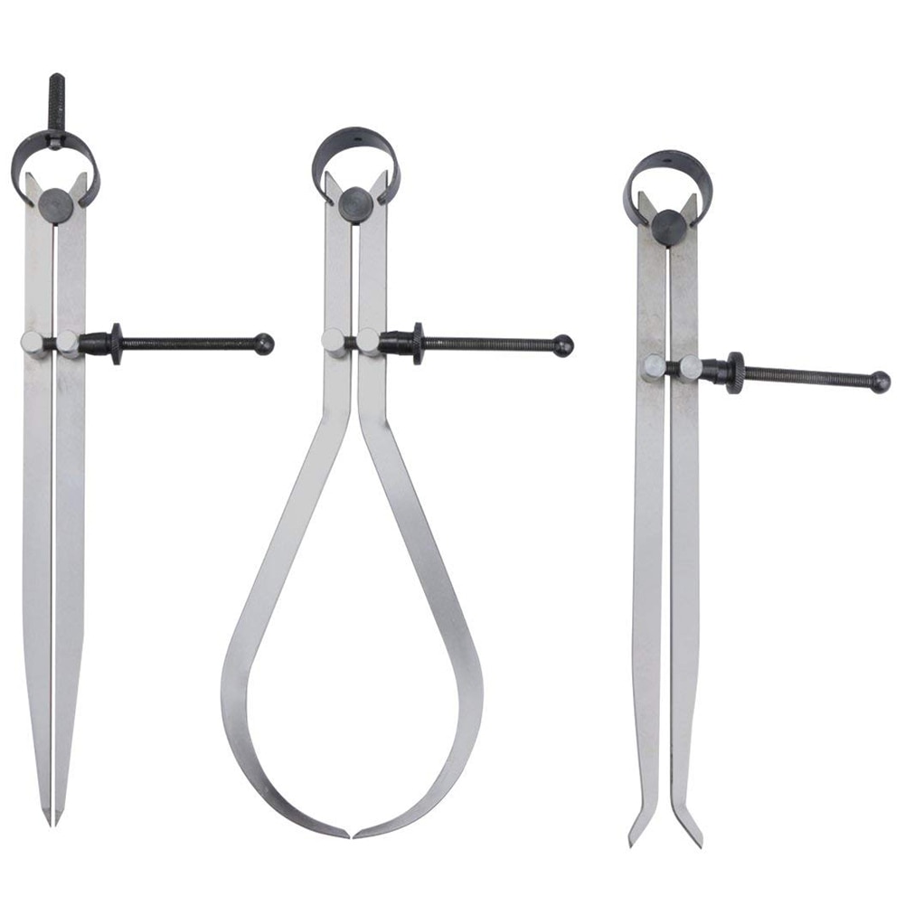 Spring Inside Outside Divider Caliper Set 9.8-inch Machinist Tools 3-pack