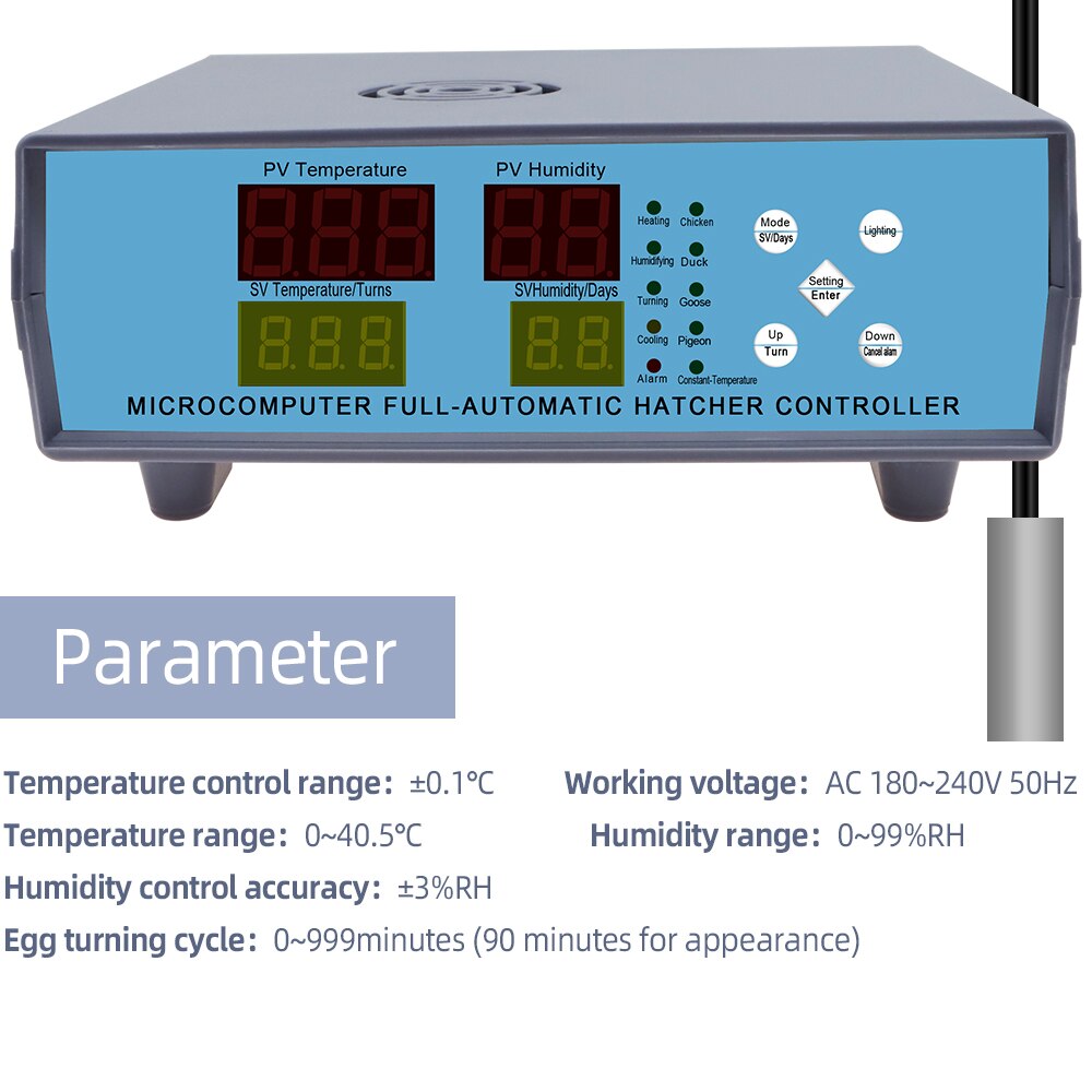 Egg Incubator Controller XM-18K-1 Automatic Egg Hatcher Controller Temperature Controller Temperature Humidity Sensors 50%off