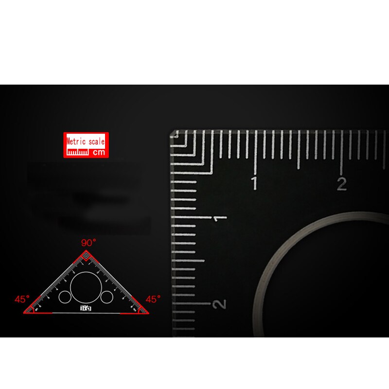 Triangle Ruler Angle Protractor Woodworking Miter Speed Square Measuring Ruler For Building Measuring Carpenter Tools