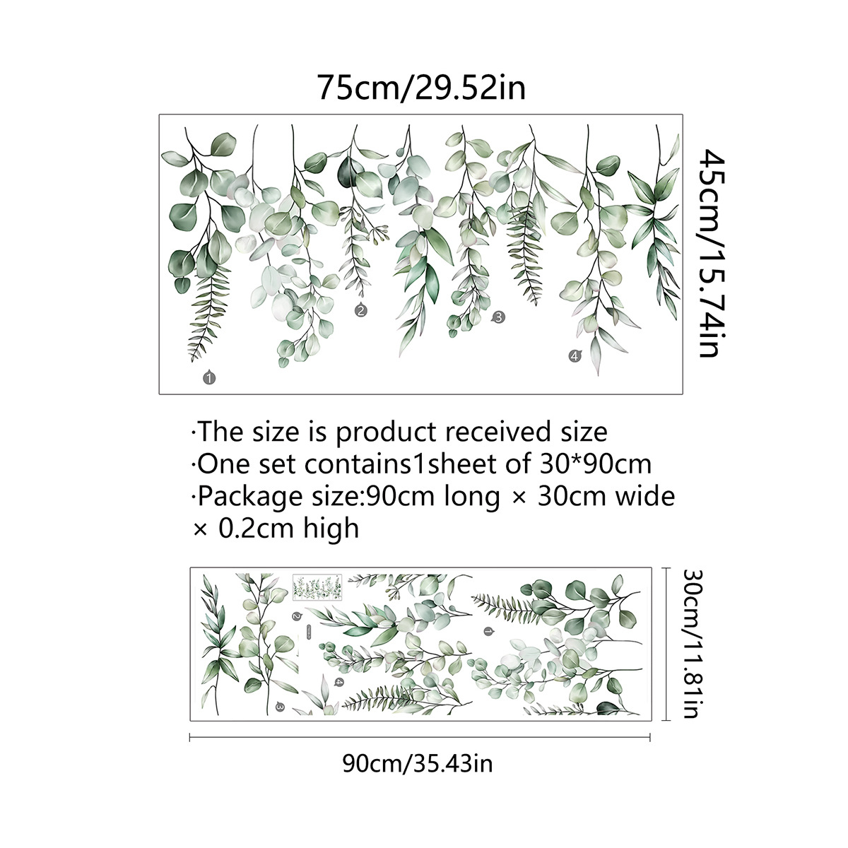 Pegatinas de cristal de flores y plantas, pegatinas decorativas para pared con tema de ventana de sala de estar, pegatinas para ventana: Negro