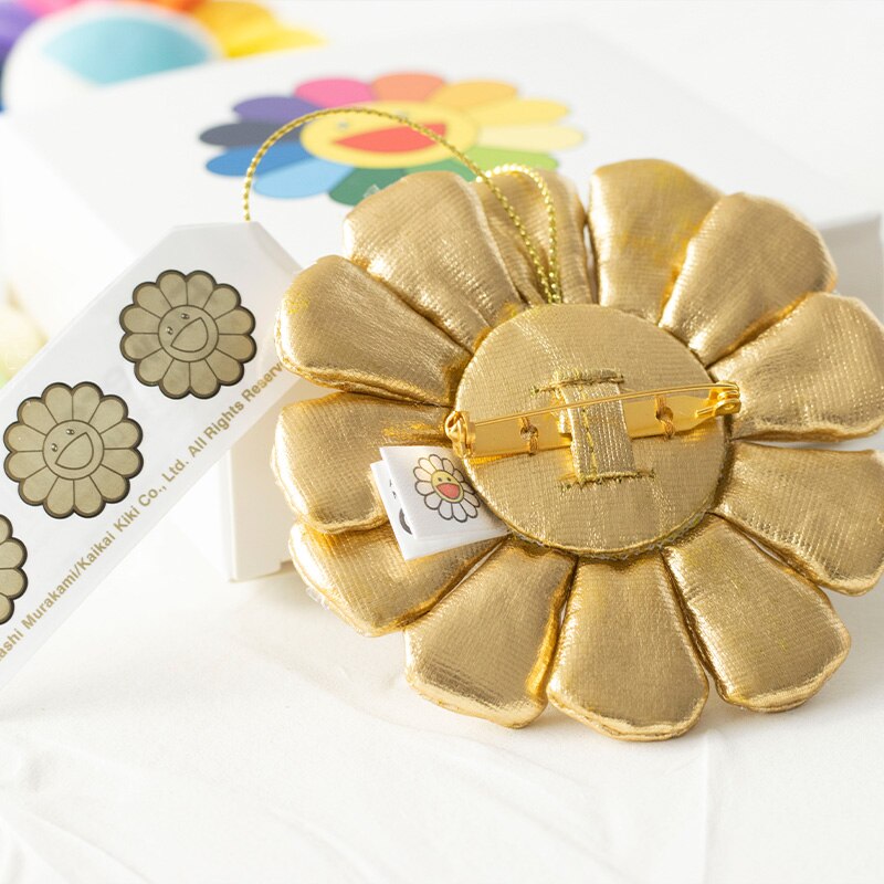 Broche de girasol japonés para Bebé y Niño, flor de arcoíris de peluche, estera de suelo juego, asiento, decoración colorida