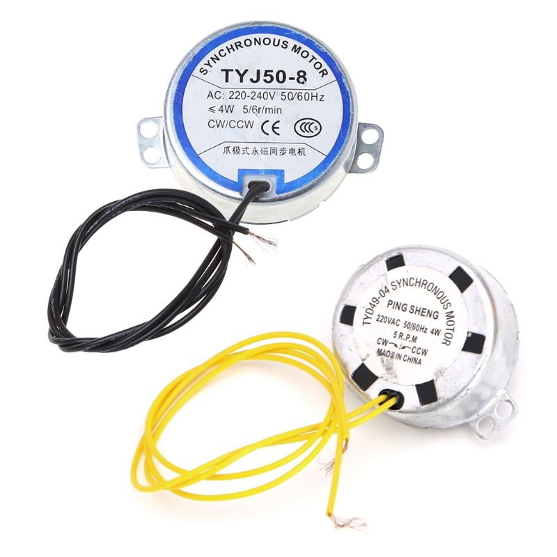 220-240V Ac 5/6Rpm Fan Synchrone Motor Geared 4W Cw/Ccw 50/60Hz 1Pc