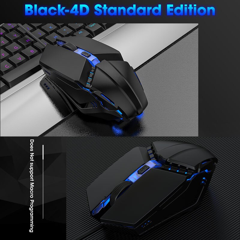 USB Wired Gaming Mouse 2400DPI Adjustable 4 Buttons LED Optical Gamer Mause Computer Mice for PC Laptop Mouse Gamer