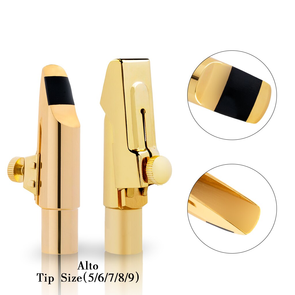 LOMMI S/A/T/B Saxophone Mouthpiece Soprano Sax Alto Saxofone Tenor Saxophone Baritone Metal Mouthpiece Ligature Cap 5/6/7/8/9