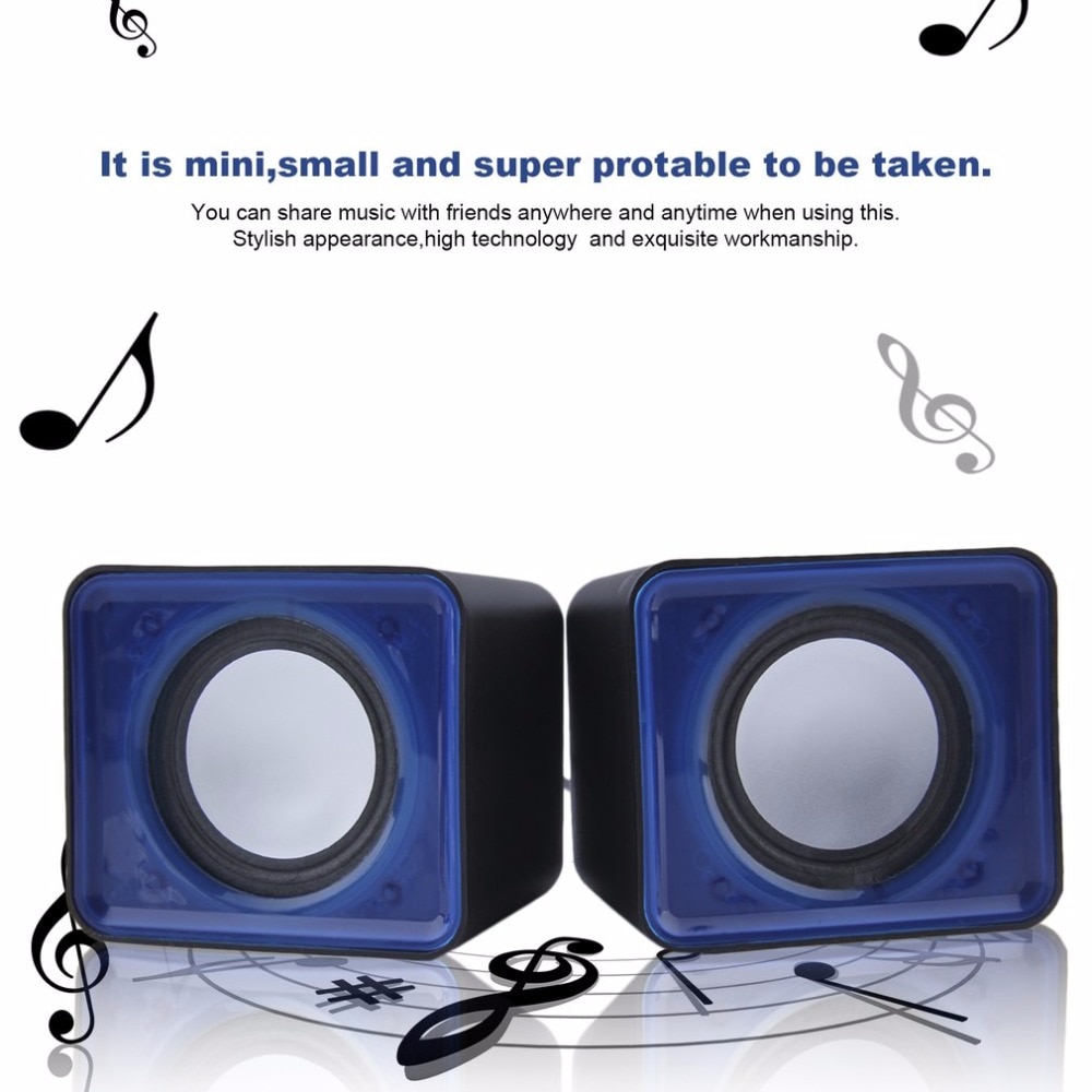Portable USB 2.0 Multimedia Desktop Computer Notebook Mini Speaker Music Home Theater Party Speaker 3.5mm Jack