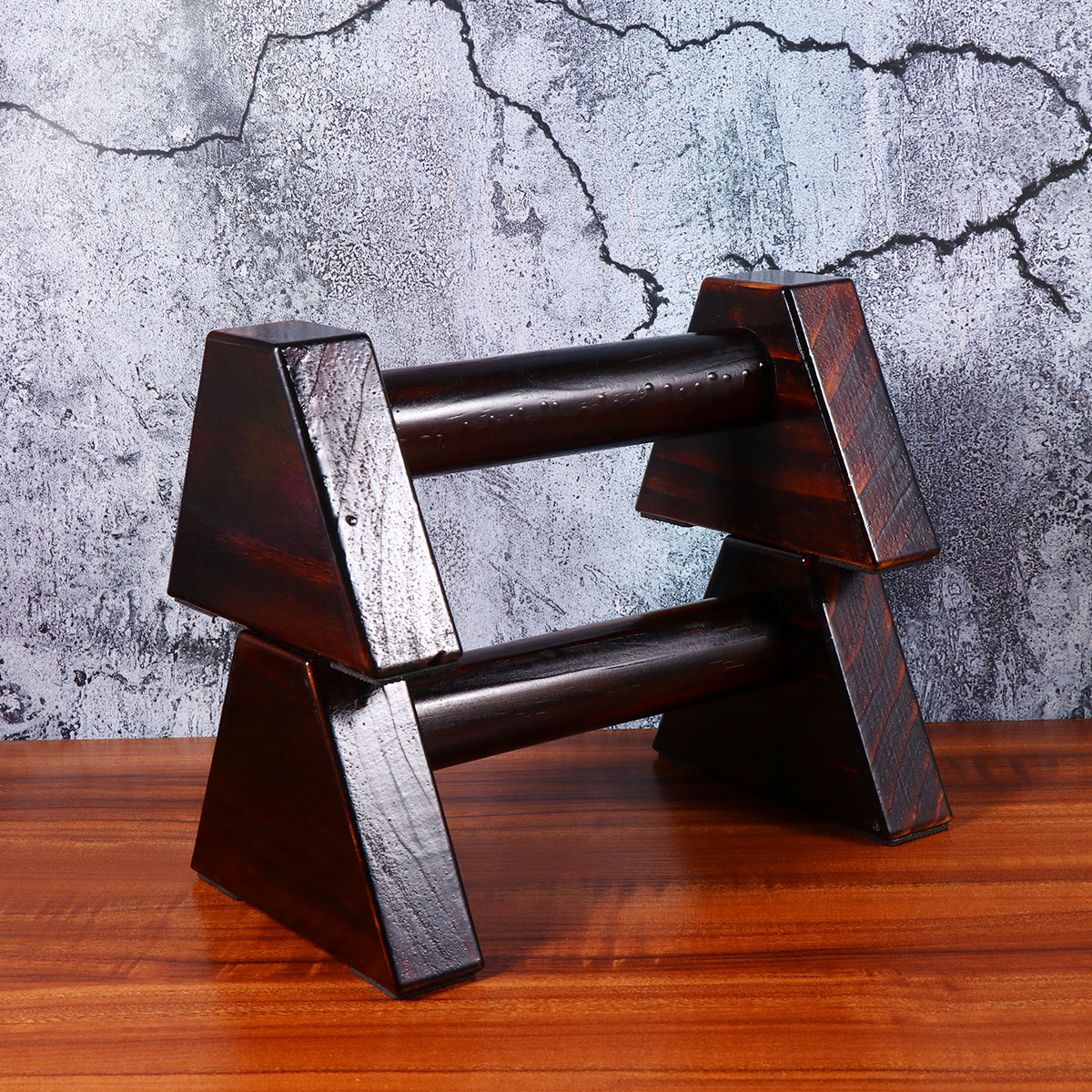 Wooden Calisthenics Handstand Gym Exercise Training Parallel Bar 1 Pair Fitness Sport Push Up Stands Double Rod Bracket