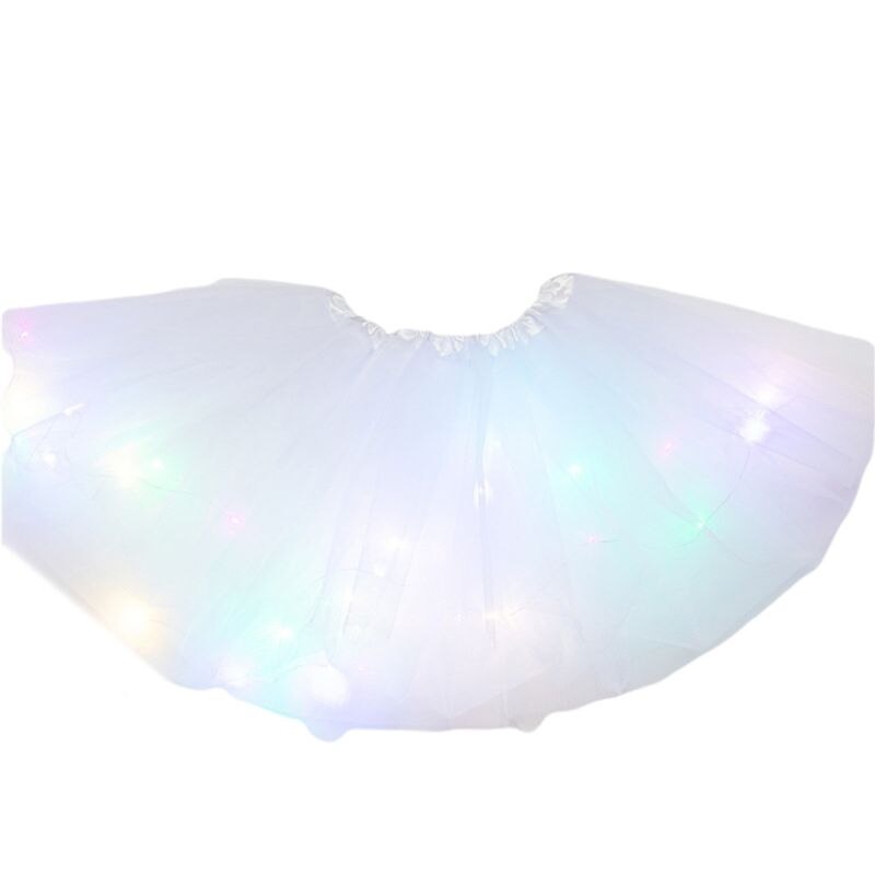 Kleine Meisjes Led Light Up Tutu Rok Neon Kleurrijke Lichtgevende Party Dance De Rok
