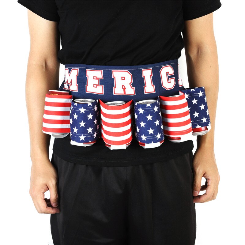 6 Pack Holster Portable beer bag Bottle Waist Beer Belt Bag Handy Wine Bottles Beverage Can Holder сумка холодильник: B