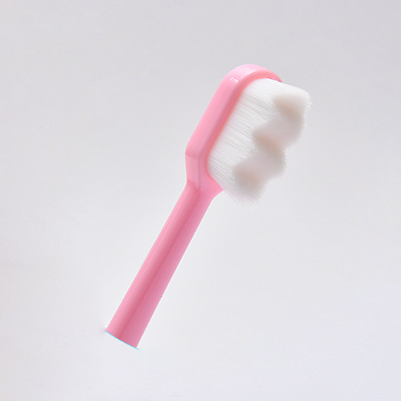 1PC Ultra-feine Weiche Zahnbürste Millionen Nano Borsten Erwachsene Zahnbürste Zähne Tiefen Reinigung Tragbare Reise Dental mundpflege Pinsel: Schwarz und weiß